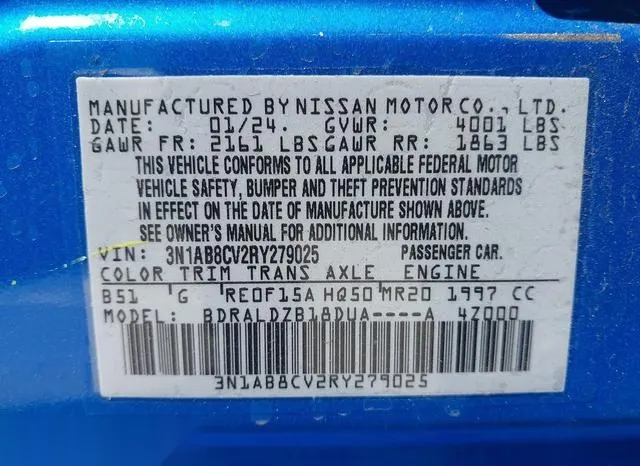 3N1AB8CV2RY279025 2024 2024 Nissan Sentra- Sv Xtronic Cvt 9