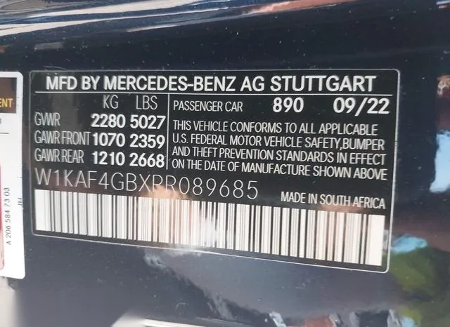 W1KAF4GBXPR089685 2023 2023 Mercedes-Benz C 300- Sedan 9