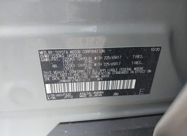 JTMR6RFV7MD016174 2021 2021 Toyota RAV4- Hybrid Xle 9