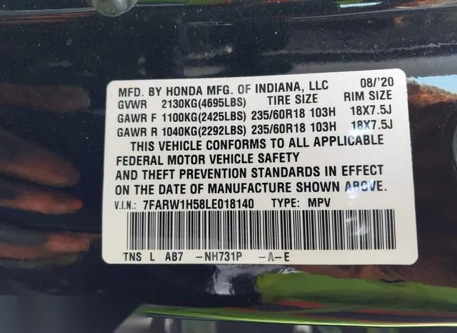 7FARW1H58LE018140 2020 2020 Honda CR-V- 2Wd Ex 9