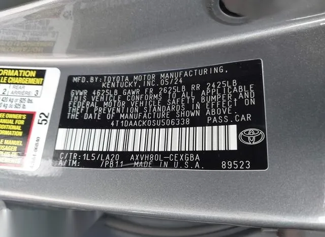 4T1DAACK0SU506338 2025 2025 Toyota Camry- Xle 9