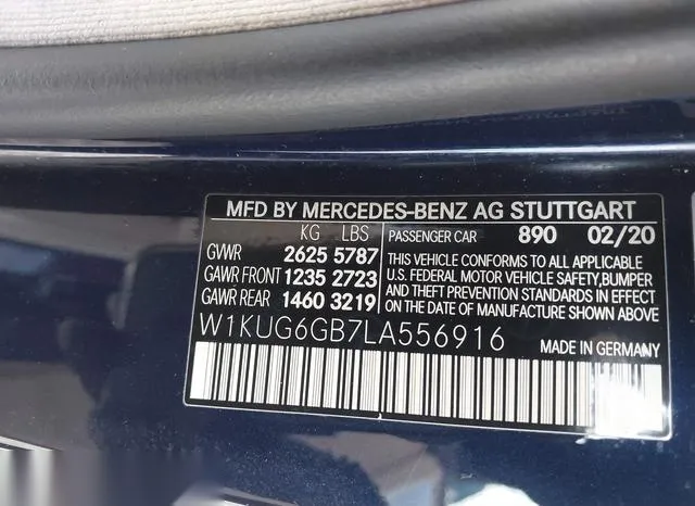 W1KUG6GB7LA556916 2020 2020 Mercedes-Benz S 450 9