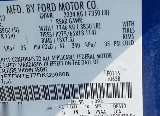 1FTFW1ET7DKG09808 2013 2013 Ford F-150- FX4 9