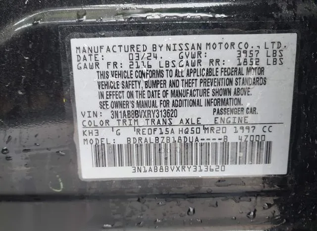 3N1AB8BVXRY313620 2024 2024 Nissan Sentra- S Xtronic Cvt 9