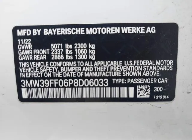 3MW39FF06P8D06033 2023 2023 BMW 3 Series- 330E 9