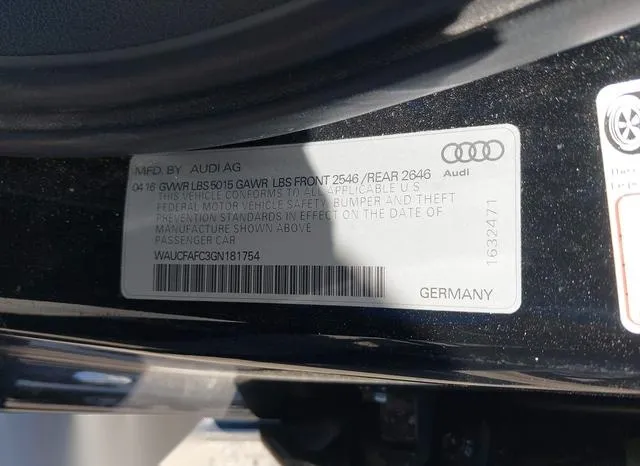 WAUCFAFC3GN181754 2016 2016 Audi A6- 2-0T Premium 9