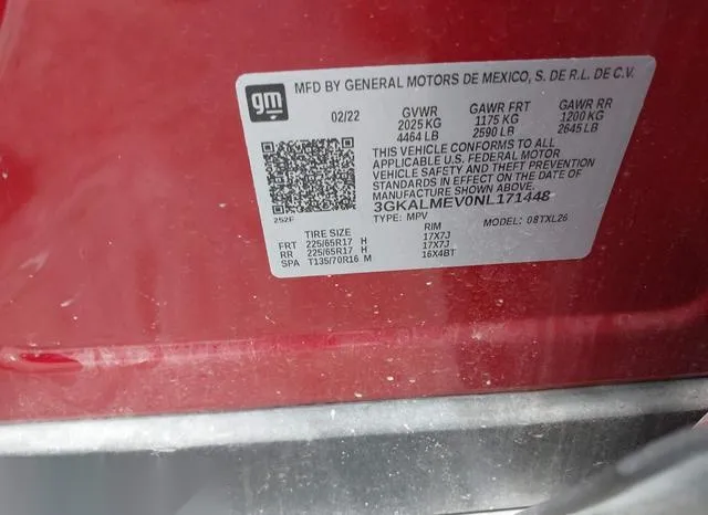 3GKALMEV0NL171448 2022 2022 GMC Terrain- Fwd Sle 9