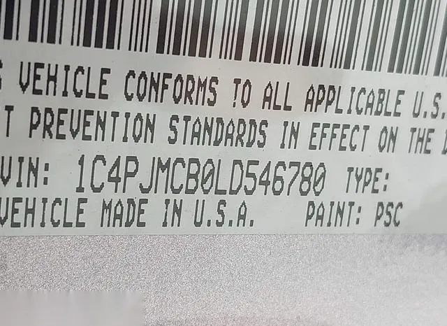 1C4PJMCB0LD546780 2020 2020 Jeep Cherokee- Latitude 4X4 9