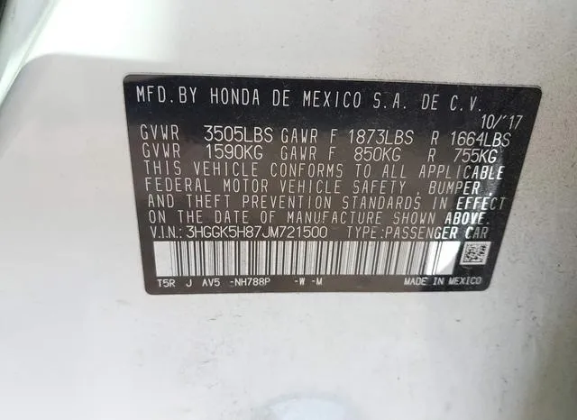 3HGGK5H87JM721500 2018 2018 Honda Fit- EX 9