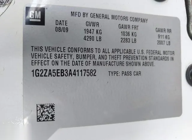 1G2ZA5EB3A4117582 2010 2010 Pontiac G6 9