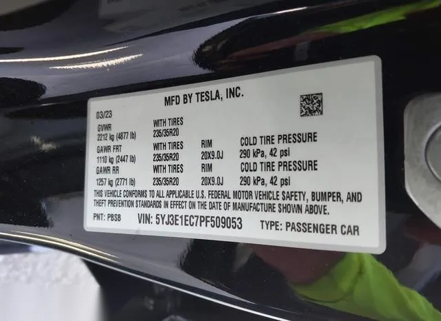 5YJ3E1EC7PF509053 2023 2023 Tesla Model 3- Performance Dual  9