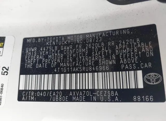 4T1G11AK5RU846966 2024 2024 Toyota Camry- SE 9