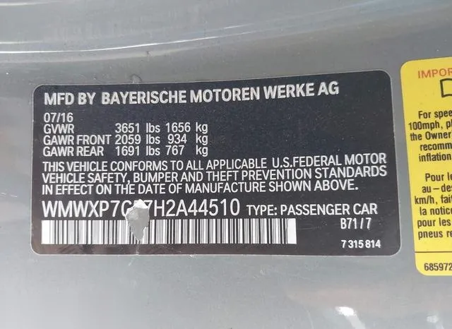 WMWXP7C57H2A44510 2017 2017 Mini Hardtop- Cooper S 9