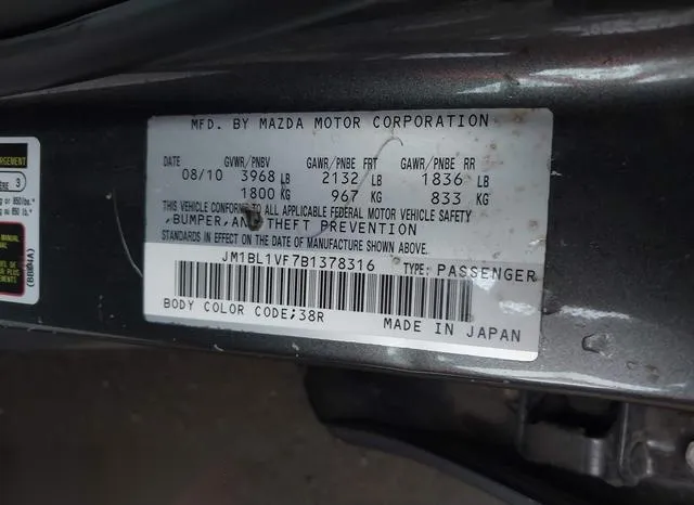 JM1BL1VF7B1378316 2011 2011 Mazda 3- I Touring 9