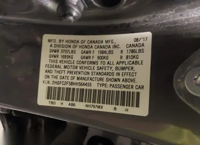 2HGFC2F58HH564455 2017 2017 Honda Civic- LX 9