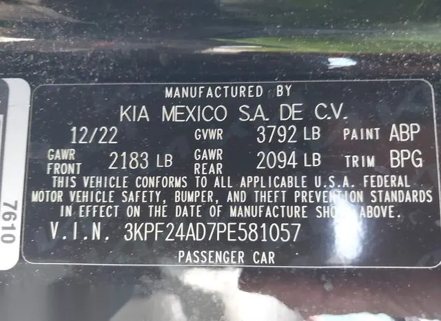 3KPF24AD7PE581057 2023 2023 KIA Forte- Lxs 9