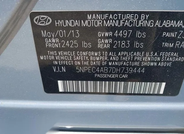 5NPEC4AB7DH739444 2013 2013 Hyundai Sonata- Limited 2-0T 9