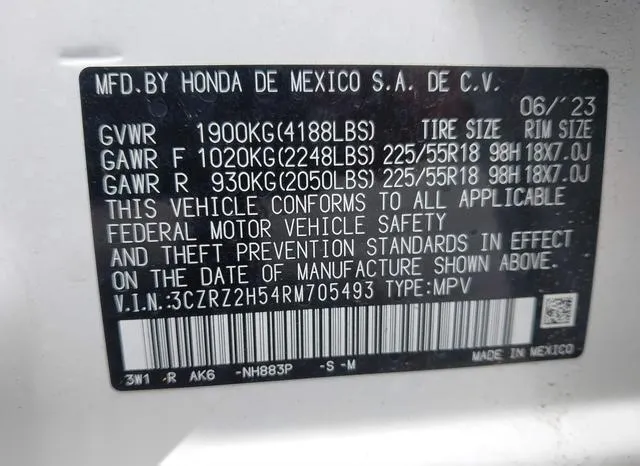 3CZRZ2H54RM705493 2024 2024 Honda HR-V 9