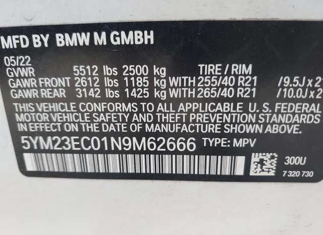 5YM23EC01N9M62666 2022 2022 BMW X4 M 9