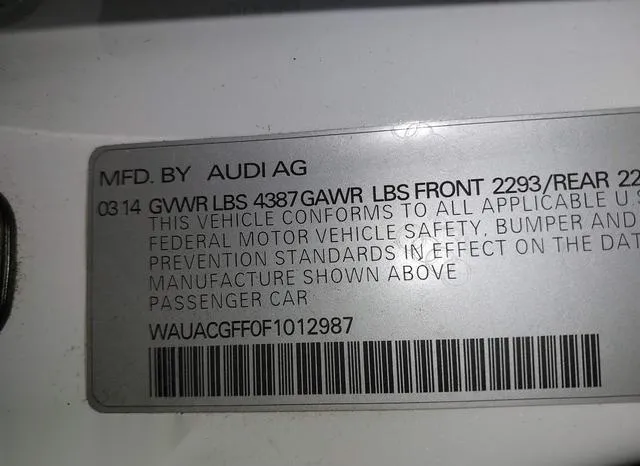 WAUACGFF0F1012987 2015 2015 Audi A3- 1-8T Premium 9