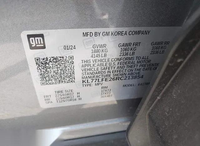 KL77LFE26RC213854 2024 2024 Chevrolet Trax- Fwd Sp 9