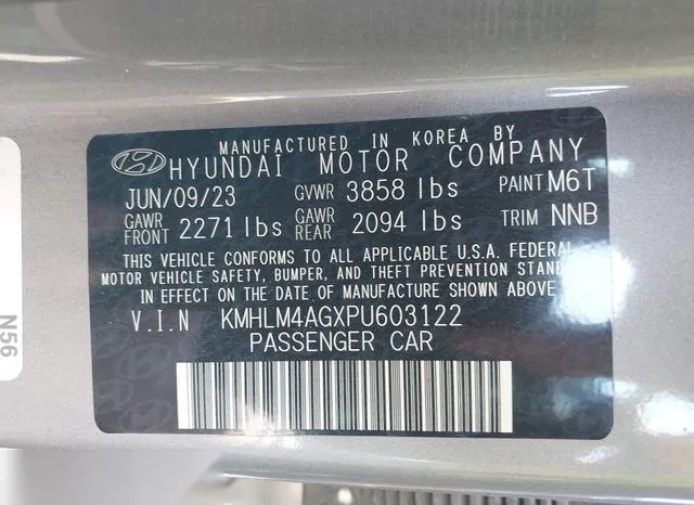 KMHLM4AGXPU603122 2023 2023 Hyundai Elantra- Sel 9