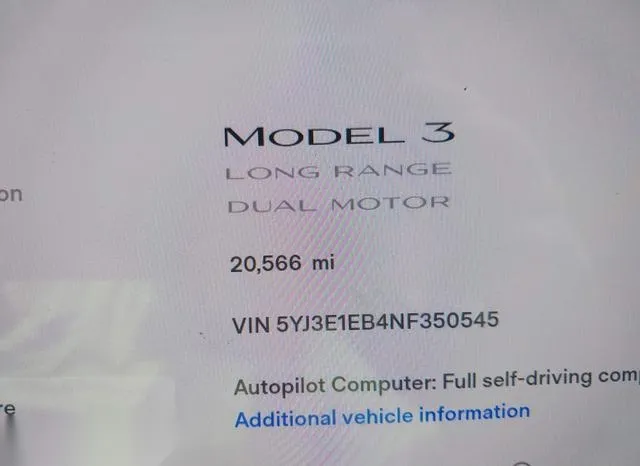 5YJ3E1EB4NF350545 2022 2022 Tesla Model 3- Long Range Dual M 7