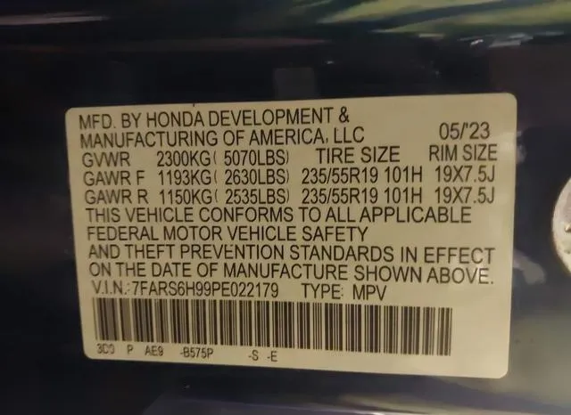 7FARS6H99PE022179 2023 2023 Honda CR-V- Hybrid Sport Touring 9