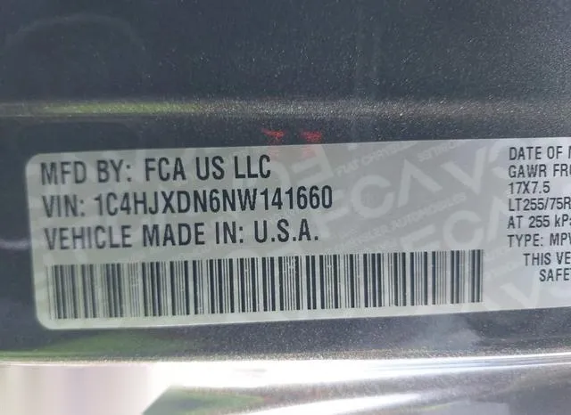 1C4HJXDN6NW141660 2022 2022 Jeep Wrangler- Unlimited Willys 9