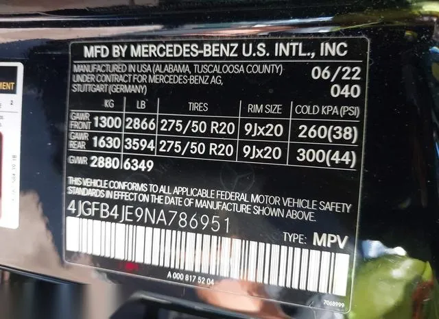 4JGFB4JE9NA786951 2022 2022 Mercedes-Benz GLE 350 9