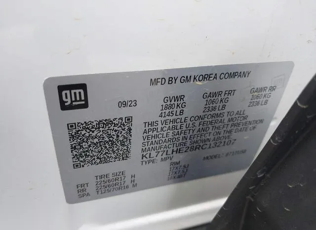 KL77LHE28RC132107 2024 2024 Chevrolet Trax- Fwd Lt 9