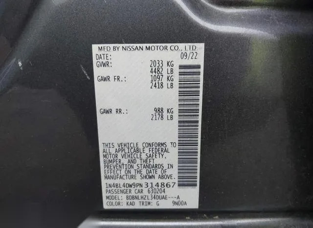 1N4BL4DW9PN314867 2023 2023 Nissan Altima- Sv Intelligent Awd 9