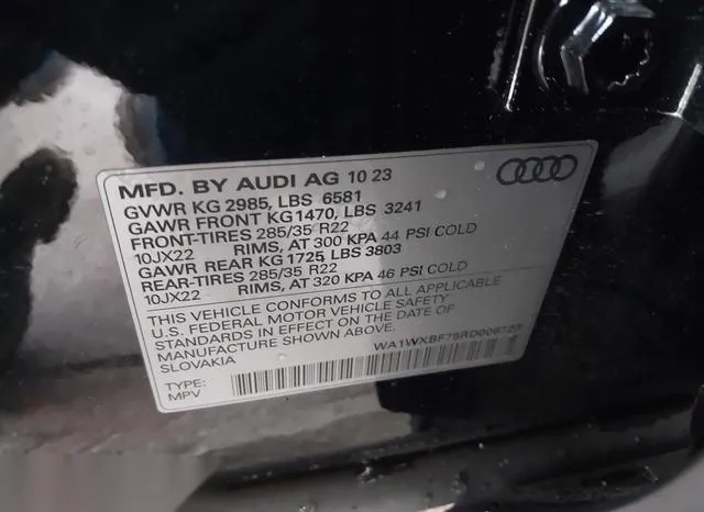 WA1WXBF75RD006723 2024 2024 Audi Q7- Prestige 55 Tfsi Quattr 9