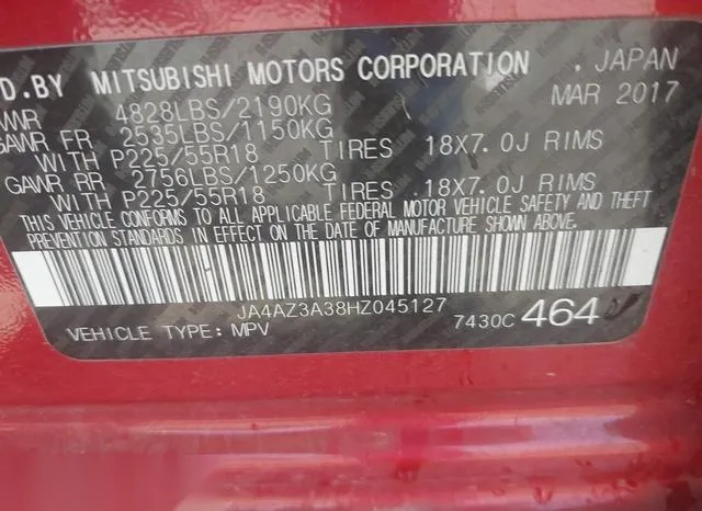 JA4AZ3A38HZ045127 2017 2017 Mitsubishi Outlander- SE 9