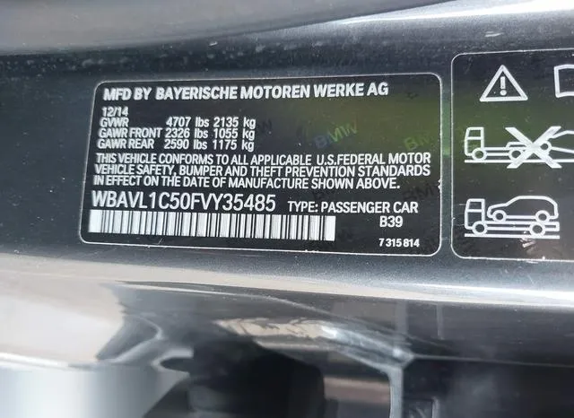 WBAVL1C50FVY35485 2015 2015 BMW X1- Xdrive28I 9