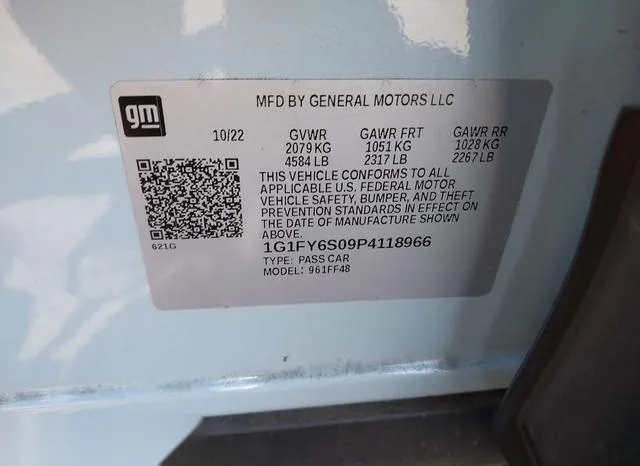 1G1FY6S09P4118966 2023 2023 Chevrolet Bolt Euv- Fwd Lt 9