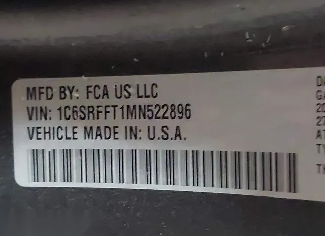 1C6SRFFT1MN522896 2021 2021 RAM 1500- Big Horn  4X4 5-7 Box 9