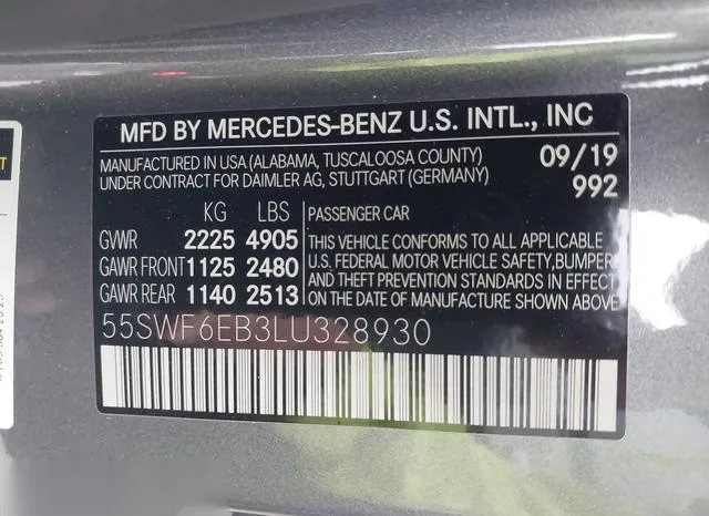 55SWF6EB3LU328930 2020 2020 Mercedes-Benz AMG C 43- 4Matic 9