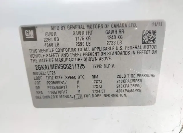 2GKALMEK5C6211725 2012 2012 GMC Terrain- Sle-1 9