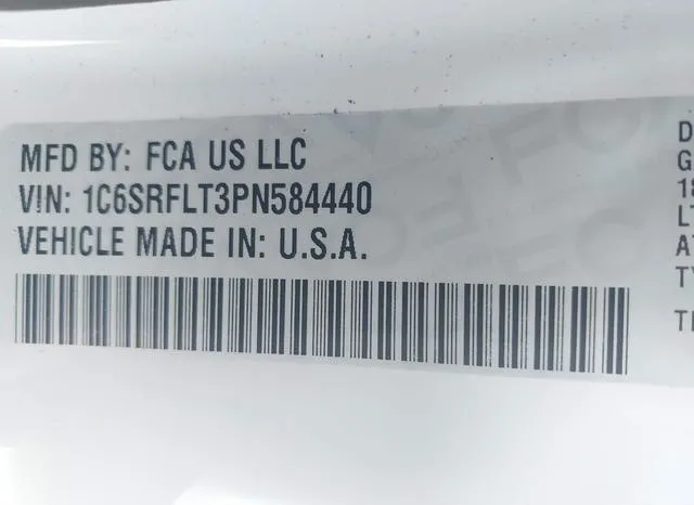 1C6SRFLT3PN584440 2023 2023 RAM 1500- Rebel  4X4 5-7 Box 9