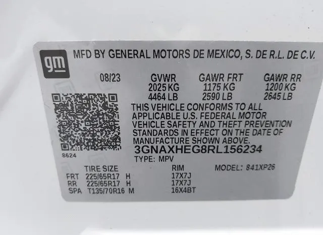 3GNAXHEG8RL156234 2024 2024 Chevrolet Equinox- Fwd Ls 9