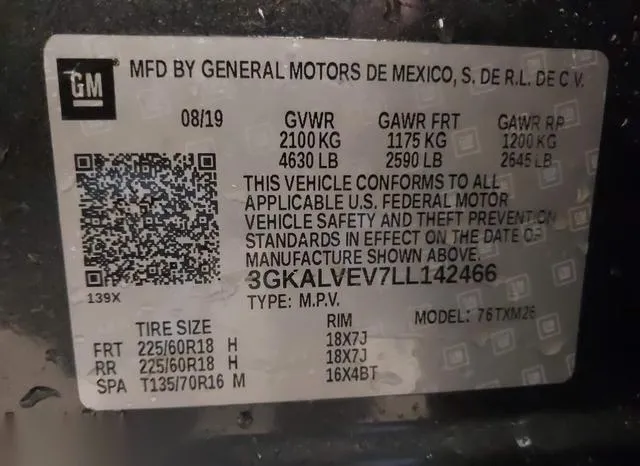 3GKALVEV7LL142466 2020 2020 GMC Terrain- Awd Slt 9