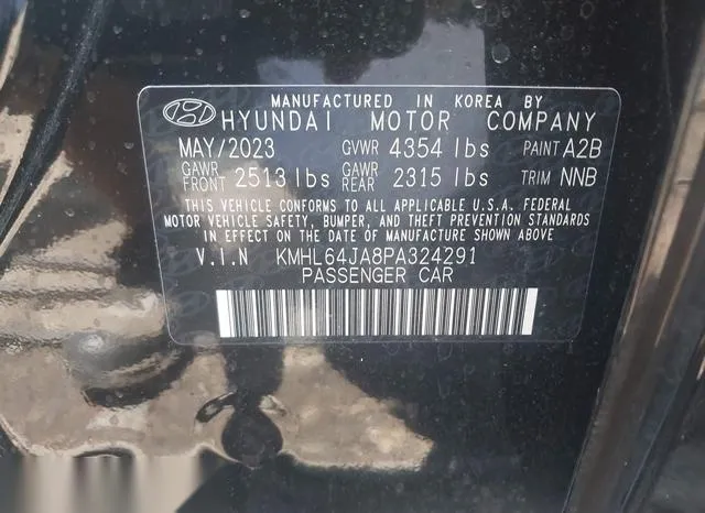 KMHL64JA8PA324291 2023 2023 Hyundai Sonata- Sel 9