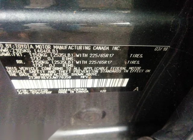 2T3RFREV3JW776358 2018 2018 Toyota RAV4- Xle 9