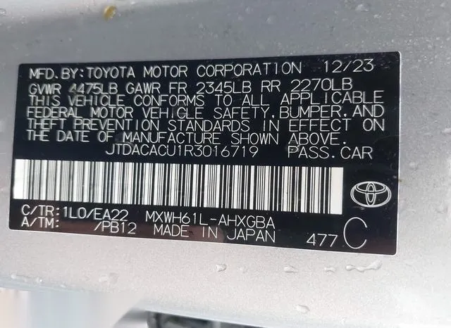 JTDACACU1R3016719 2024 2024 Toyota Prius- Prime Xse 9