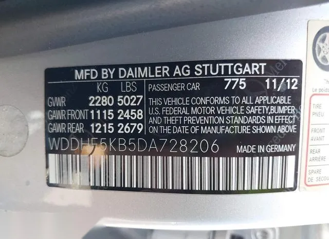 WDDHF5KB5DA728206 2013 2013 Mercedes-Benz E 350 9