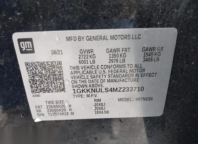 1GKKNULS4MZ233710 2021 2021 GMC Acadia- Awd Slt 9