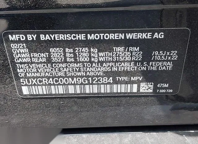 5UXCR4C00M9G12384 2021 2021 BMW X5- Sdrive40I 9