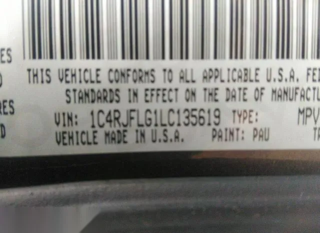 1C4RJFLG1LC135619 2020 2020 Jeep Grand Cherokee- Trailhawk 4X4 9