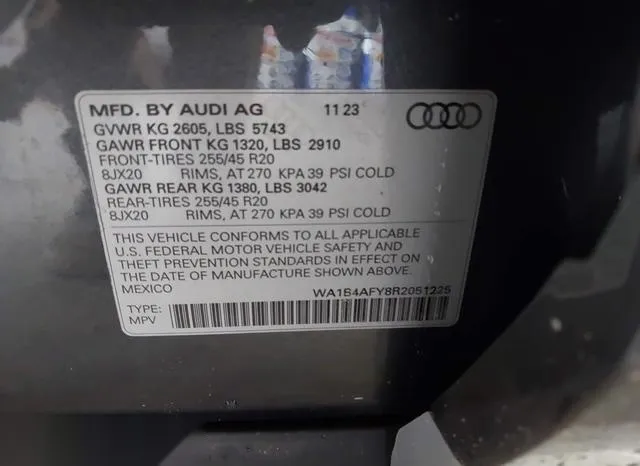 WA1B4AFY8R2051225 2024 2024 Audi SQ5- Premium Plus Tfsi Qua 9